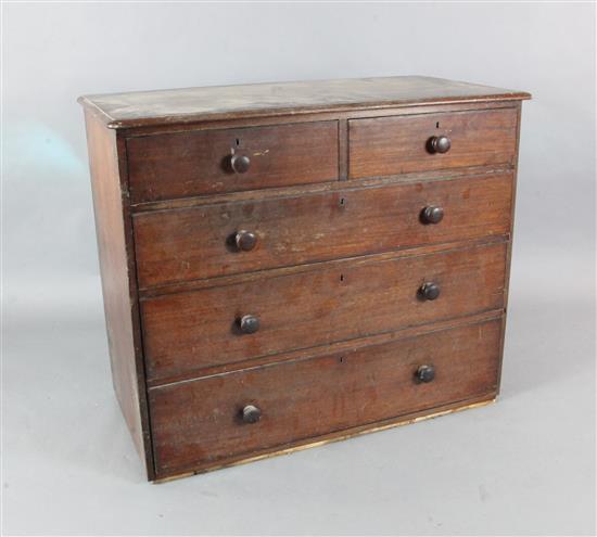 A Victorian mahogany chest 3ft 8in.